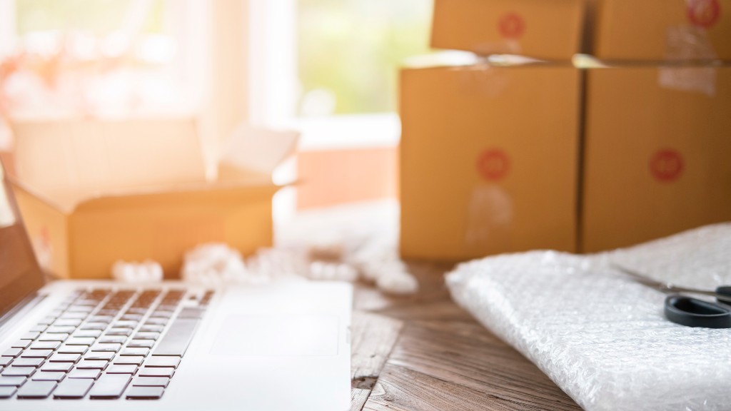 A laptop prepared to be packed and shipped