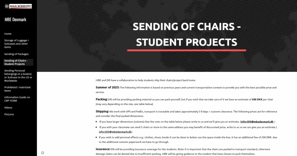 DIS website Customized solution for customer