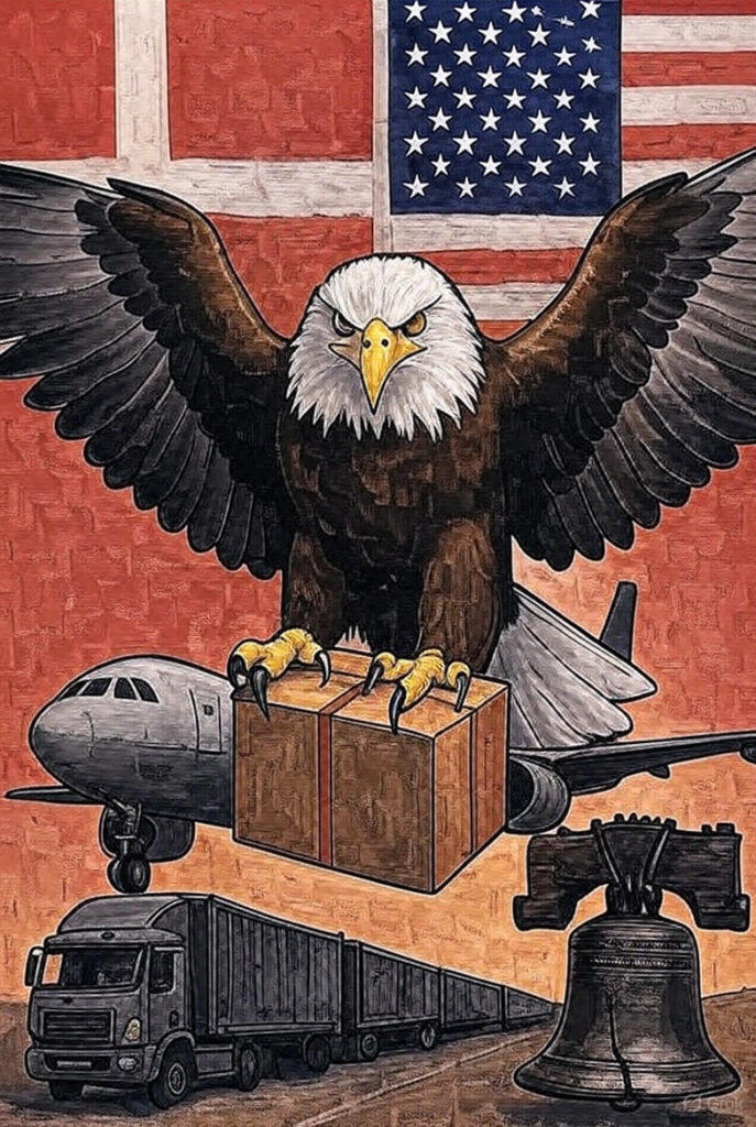 Shipping to the US from Denmark Decorative image representing shipping from Denmark to the USA